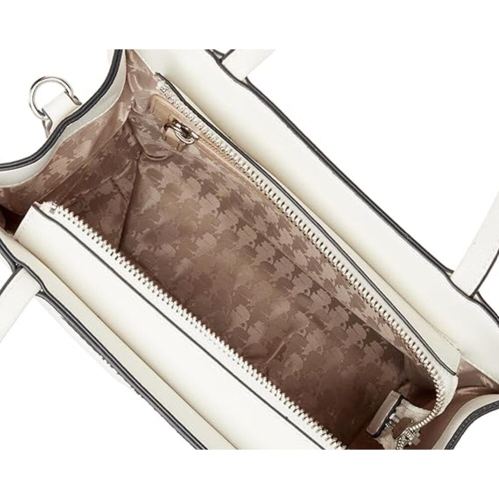 Karl Lagerfeld Maybelle Satchel Ikons Paris Print White Crossbody Bag - Picture 10 of 12